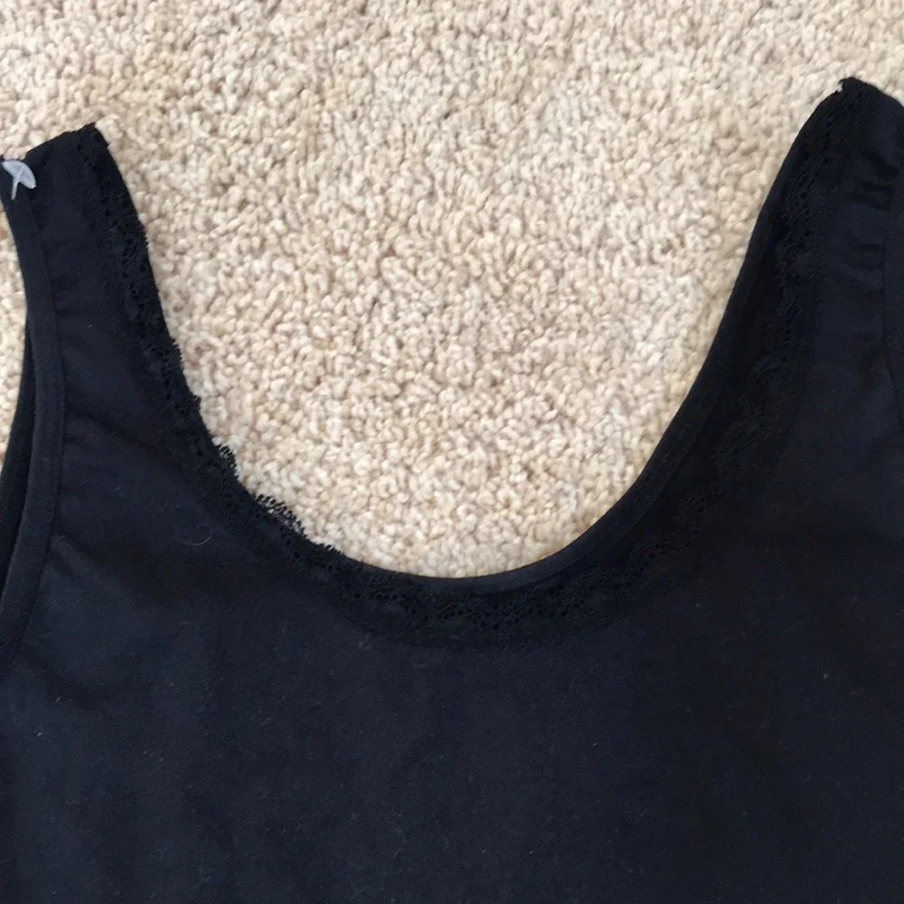 NWT! MARILYN MONROE size L black stretchy slip